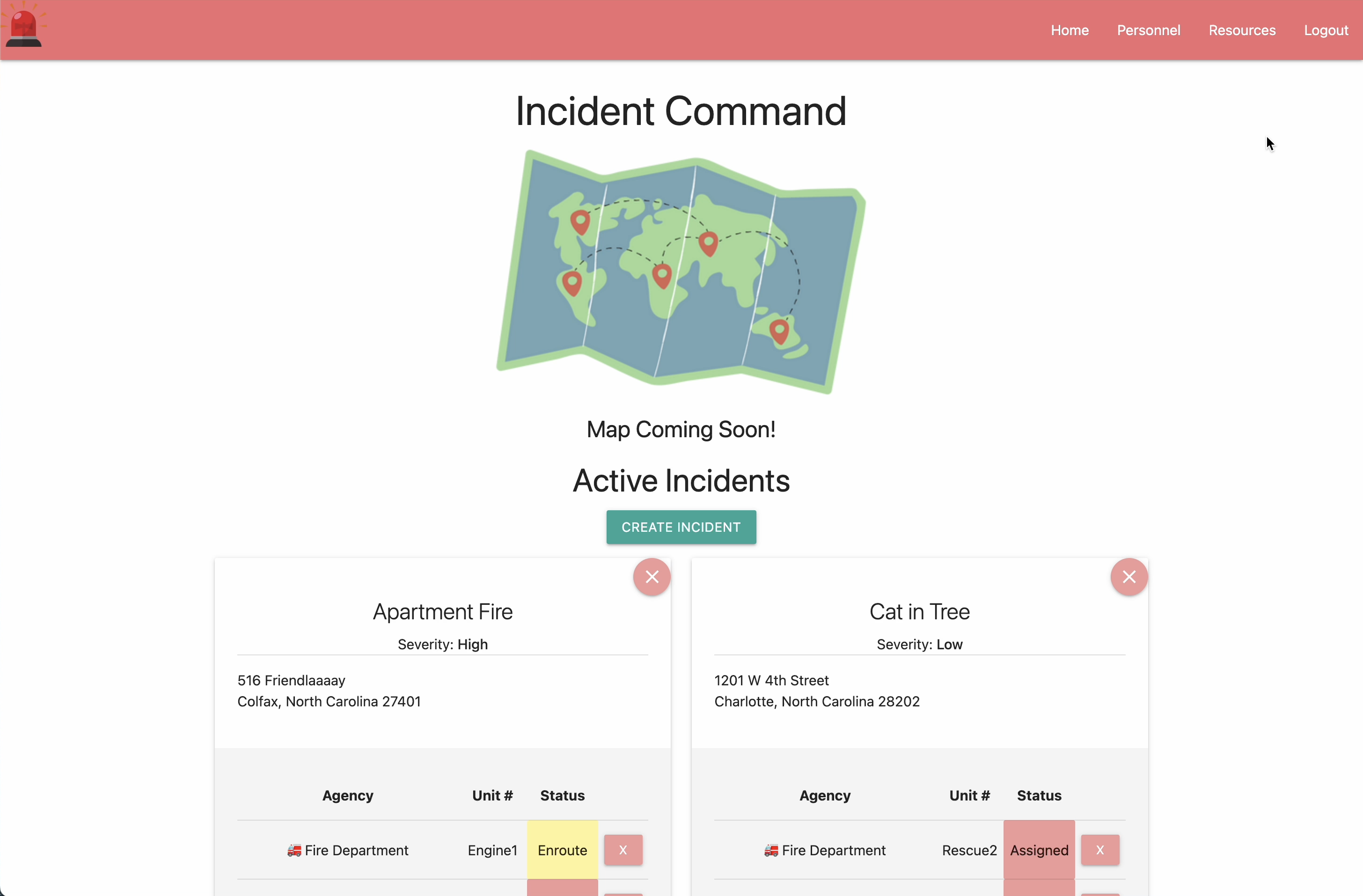 Incident Command Project Photo